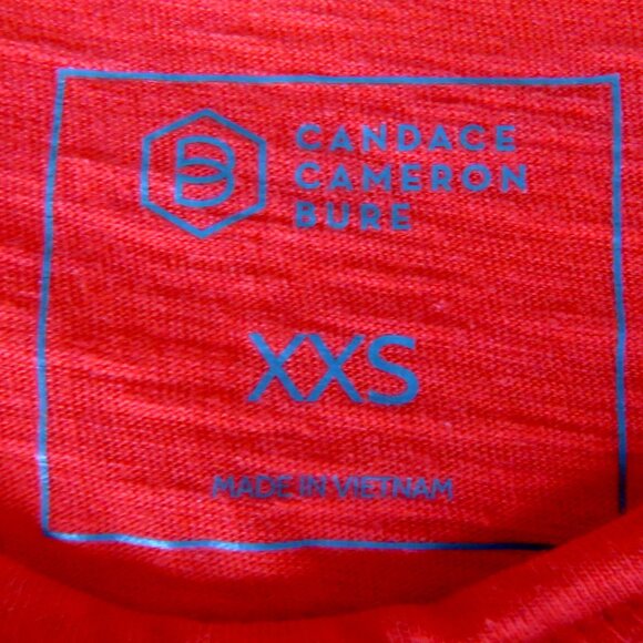 Candace Cameron Bure Breezy Orange 100% Cotton Flutter Cap Sleeve Top Size XXS - Picture 6 of 16